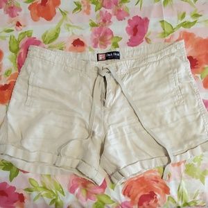 Khaki shorts tie front